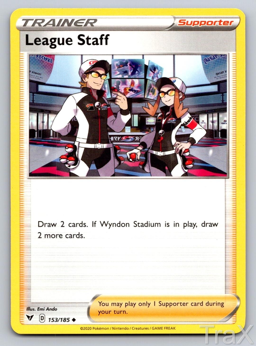 League Staff 153/185 Vivid Voltage Pokemon NM Uncommon