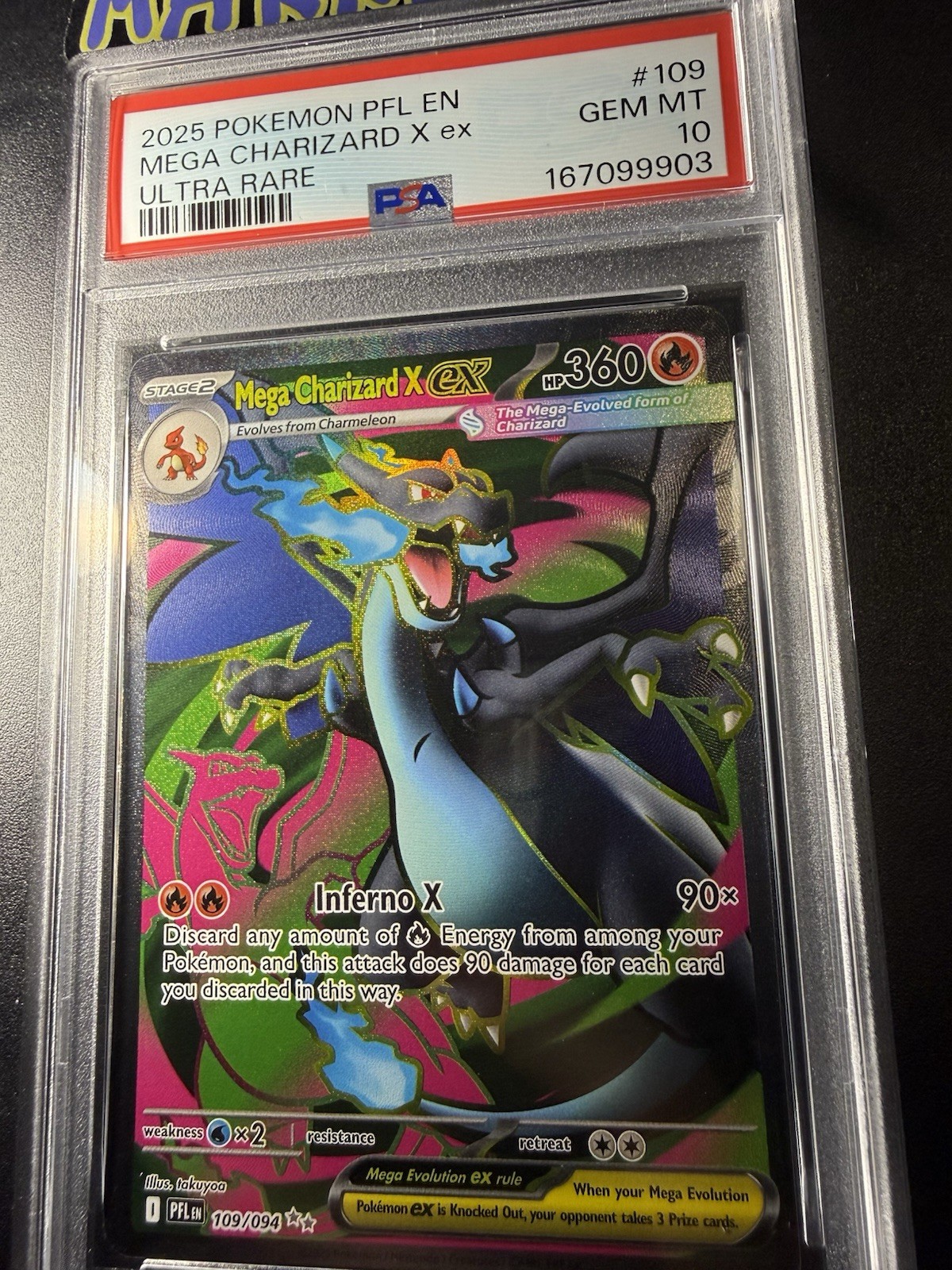 [ PSA 10 ] Mega Charizard x EX 109/094 Phantasmal Flames Holo Ultra Rare
