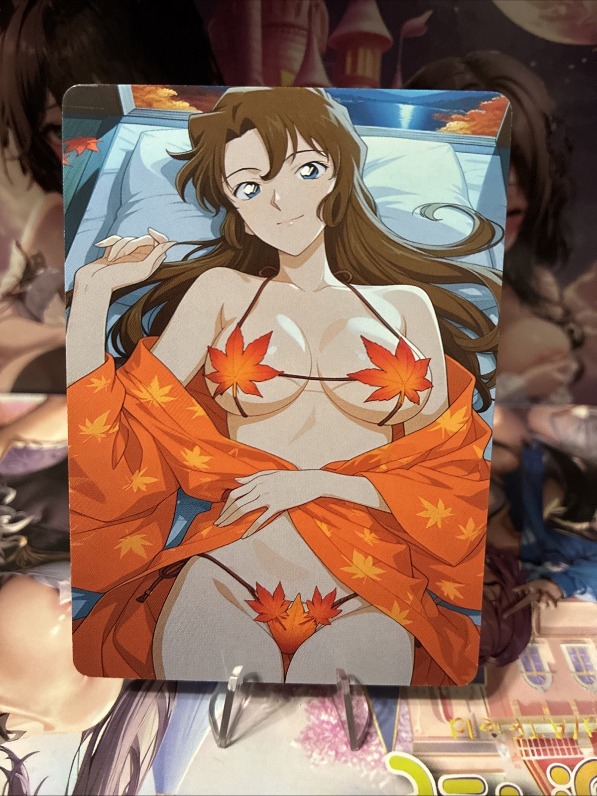 Holo Handmade Cartoon Beauty Anime Waifu Sexy Doujin Card Double Sided