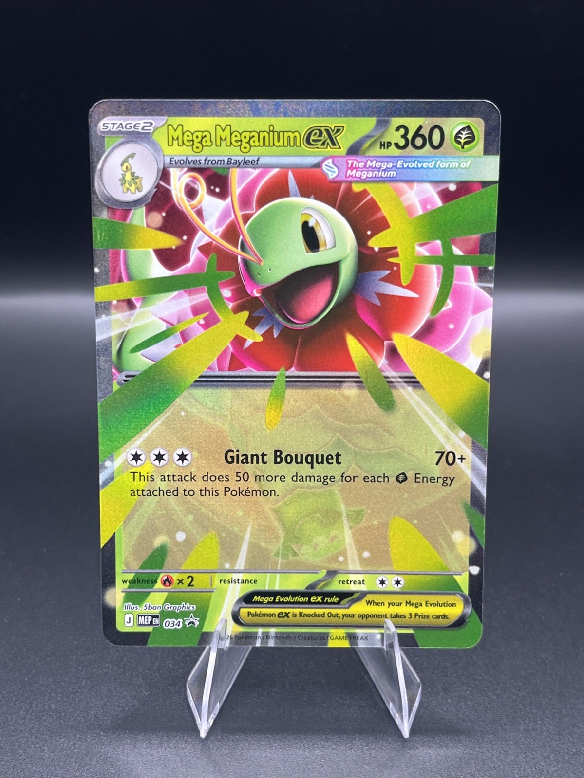 Mega Meganium ex 034 Me: Mega Evolution Promo Holo