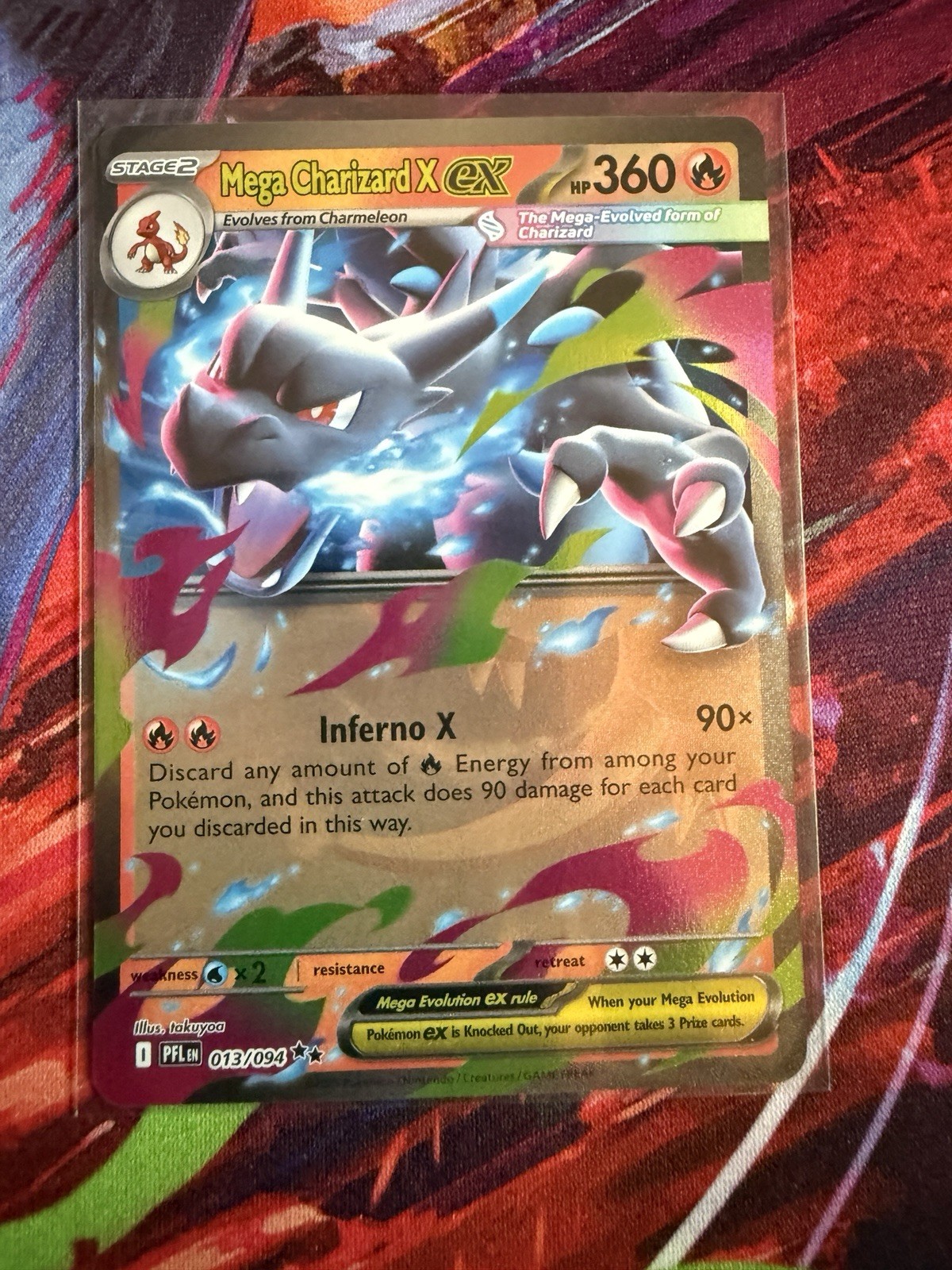 Mega Charizard X ex 013/094 Me02: Phantasmal Flames Holo