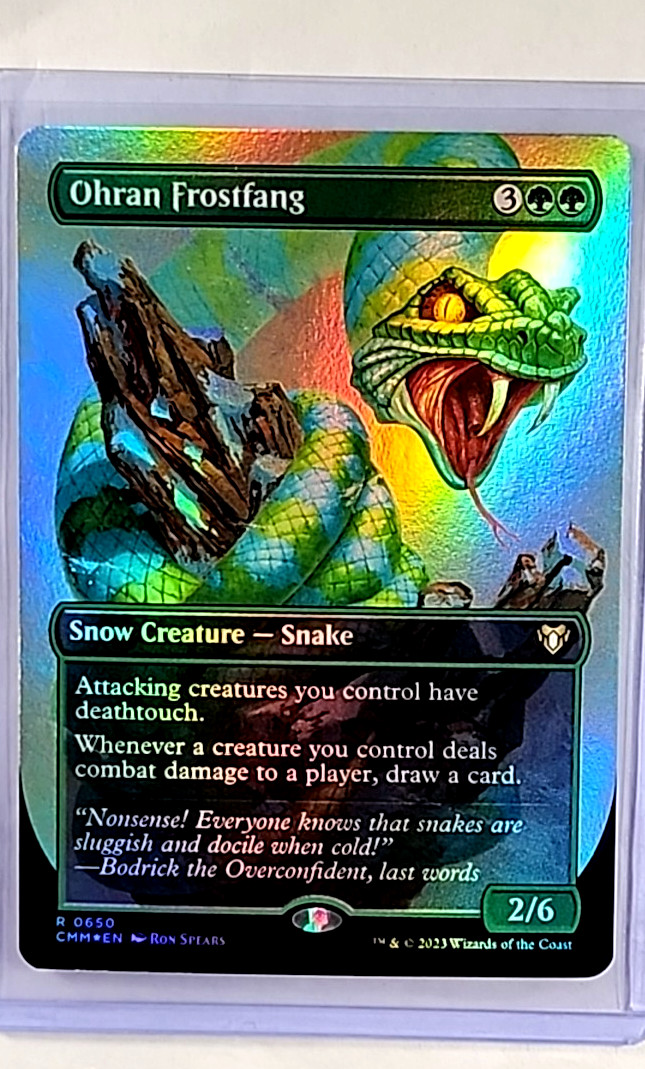 2023 MTG Magic the Gathering CMM Commander Masters Foil #650 Ohran Frostfang LP