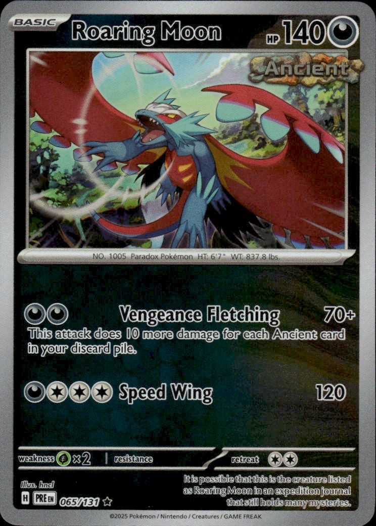 ROARING MOON 109/162 TEMPORAL FORCES R POKEMON REVERSE HOLO HNCL