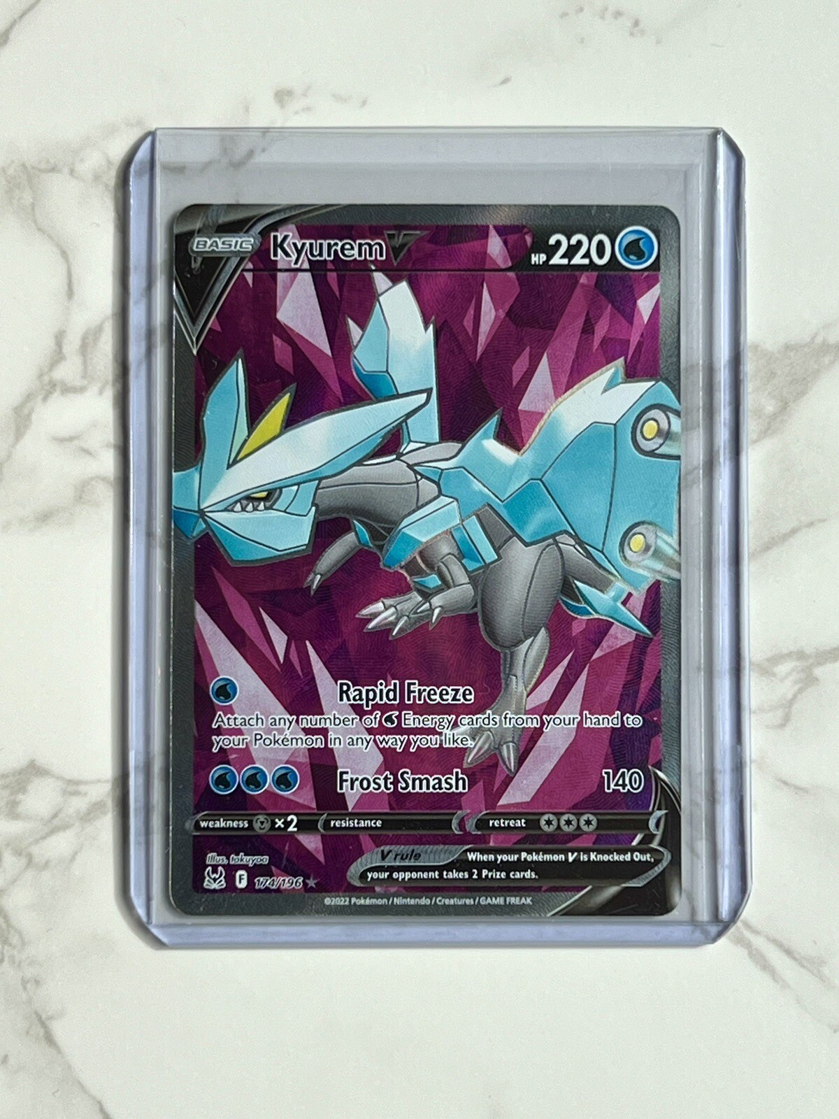 Pokémon TCG Kyurem V Sword & Shield Lost Origin 174/196 Full Art Holo Ultra Rare