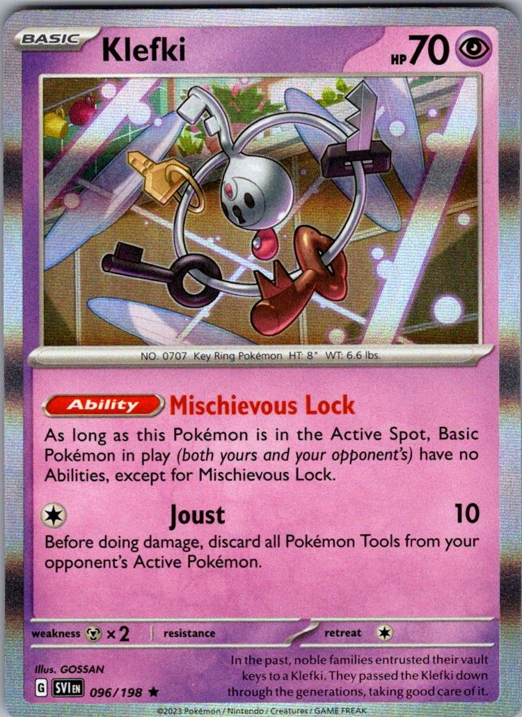 Klefki Holo Rare SV01: Scarlet & Violet Base Set 096/198 NM GOSSAN