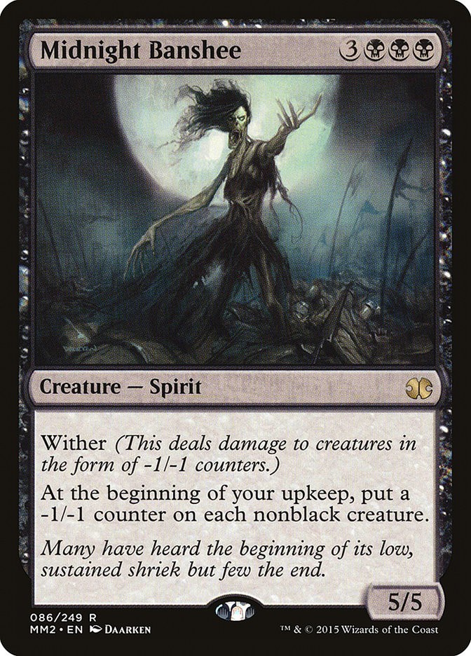 MTG Magic the Gathering Midnight Banshee (86/265) Modern Masters 2015 MP