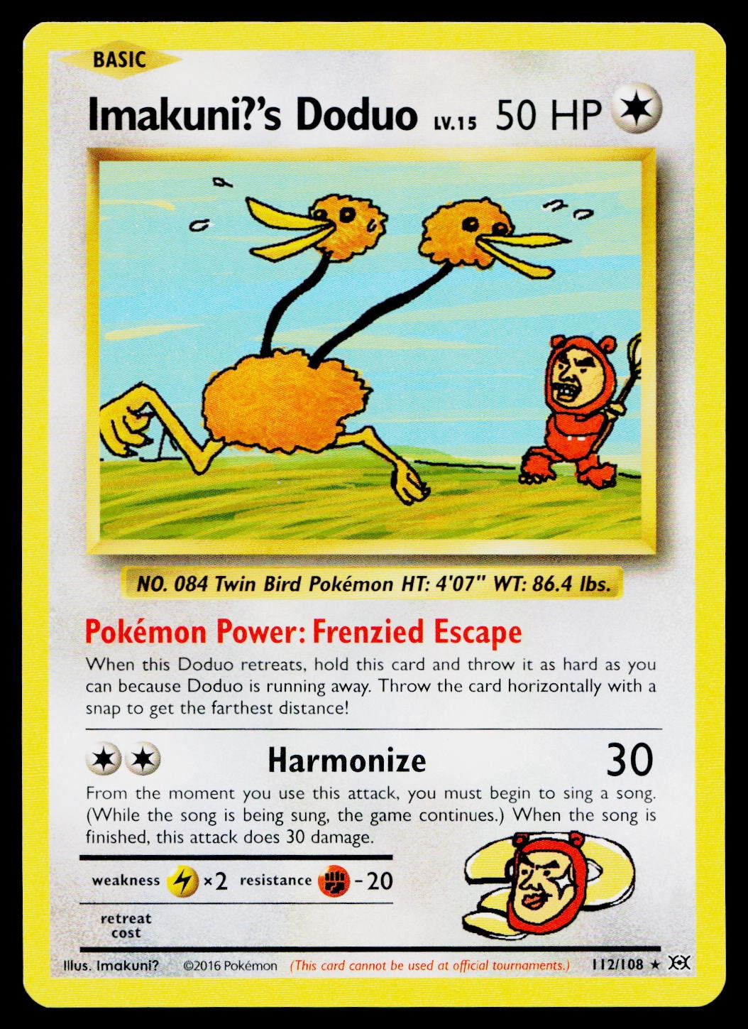 Imakuni?’s Doduo 112/108 Secret Rare Evolutions Pokemon Lightly Played