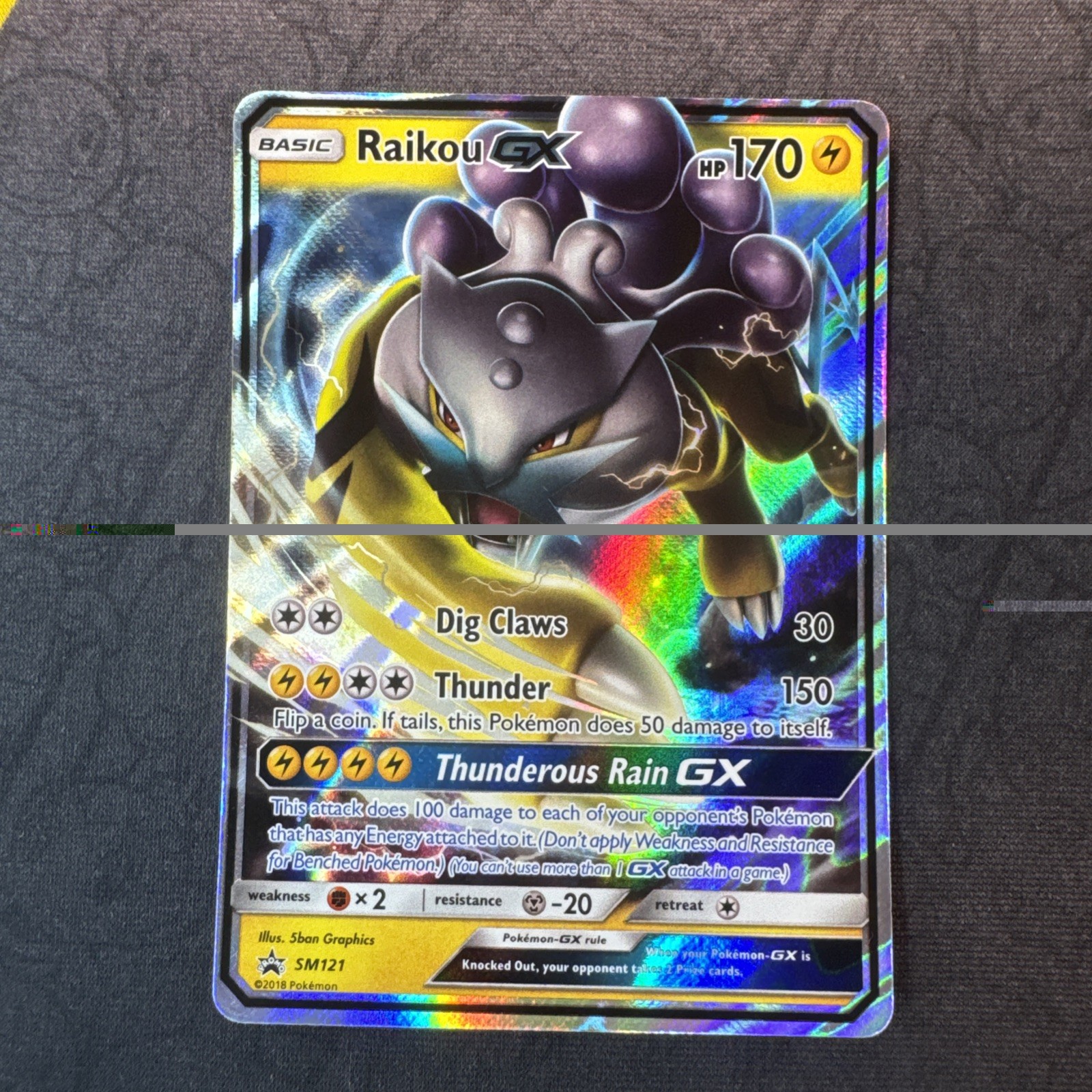 Raikou GX SM121 Sm Holo Black Star Promo Pokemon