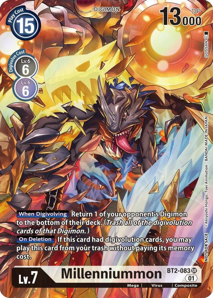 Digimon Card Game Millenniummon (1-Year Anniversary Box Topper) Release BT2-083