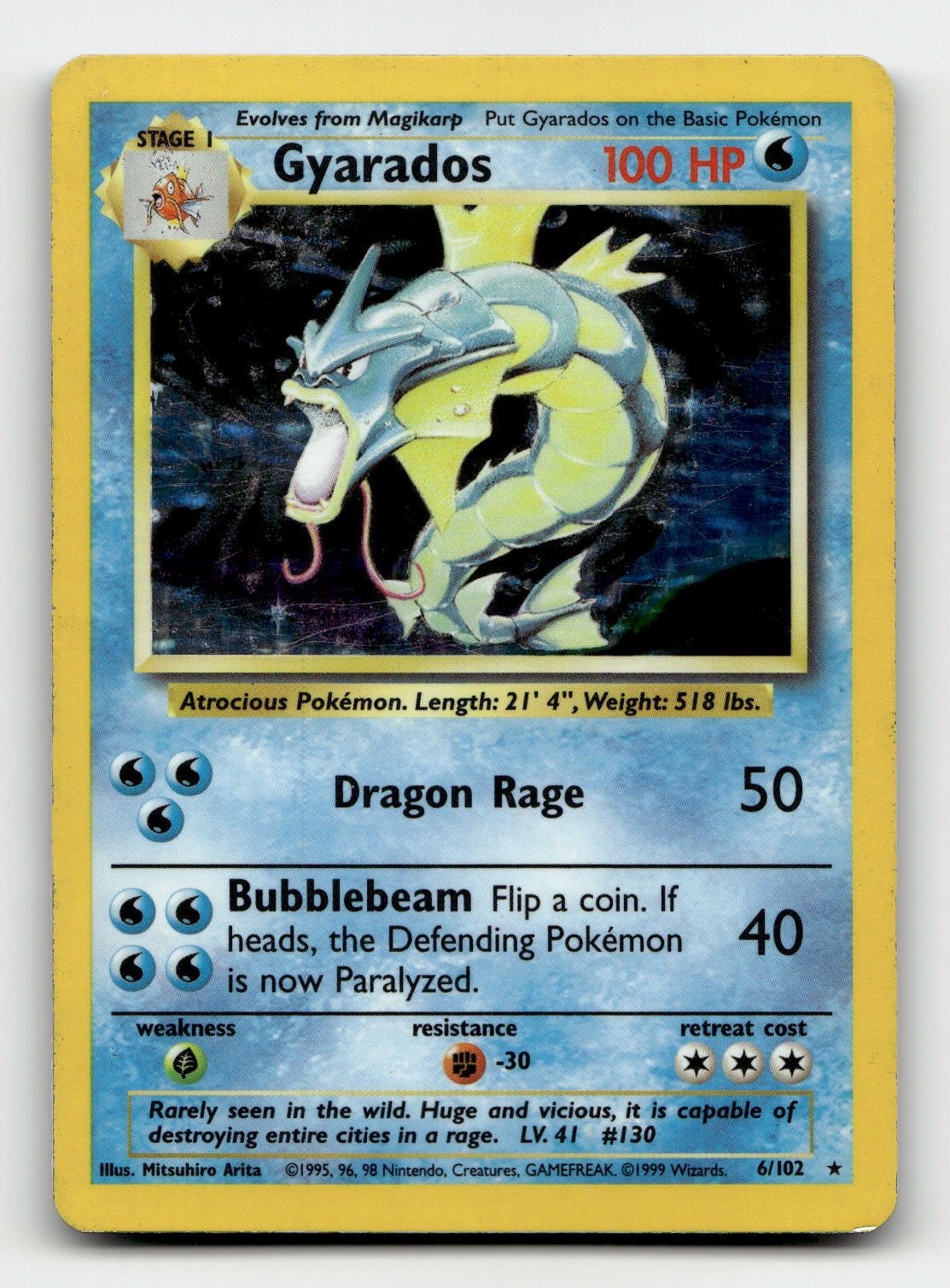 Gyarados 006/102 Base Set Holofoil Pokemon