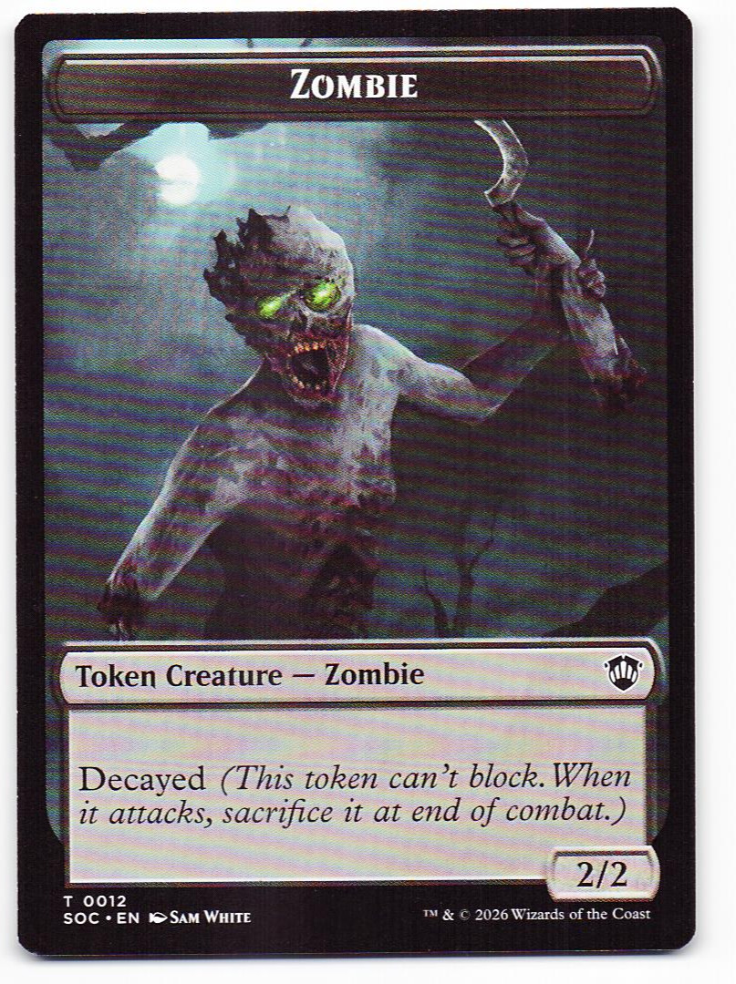 Snake Zombie Double-Sided Token Commander: Secrets of Strixhaven Regular