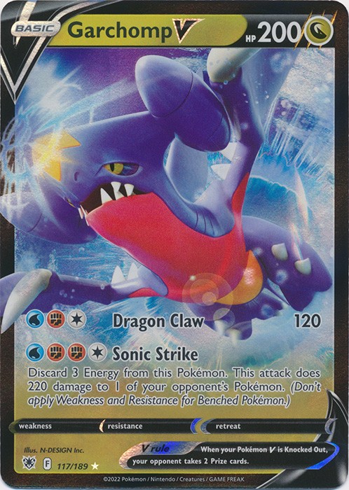 Holo Garchomp V 117/189 Ultra Rare SWSH10: Astral Radiance