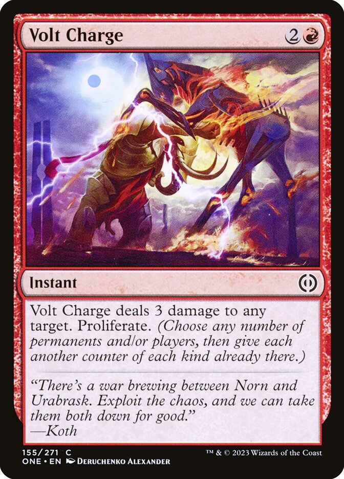 Volt Charge (155) Phyrexia: All Will Be One x4 4x ONE MTG Playset Magic
