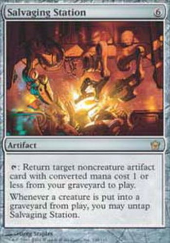 MTG Salvaging Station, Fifth Dawn, Heavily Played, English