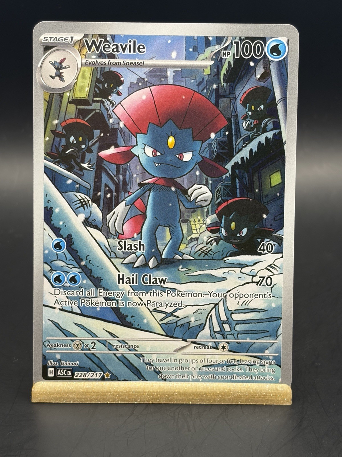 Weavile 228/217 Illustration Rare Ascended Heroes Pokemon Holo Near Mint