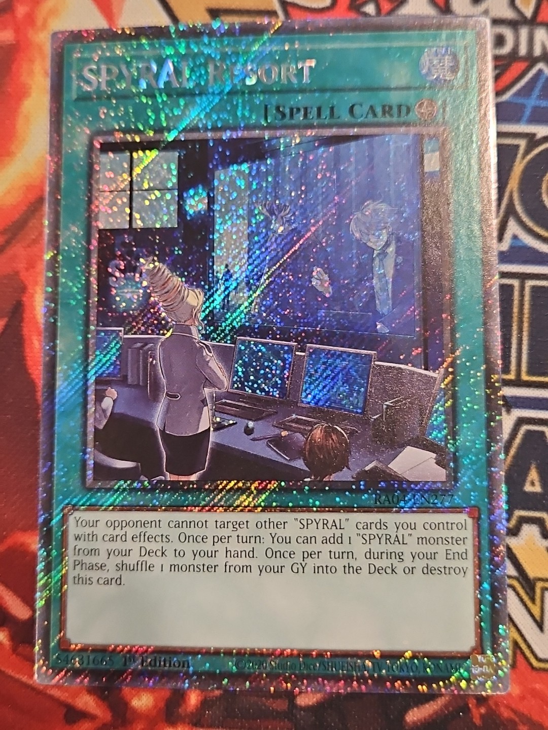 SPYRAL Resort – RA04-EN277 – Platinum Secret Rare Stampede NM