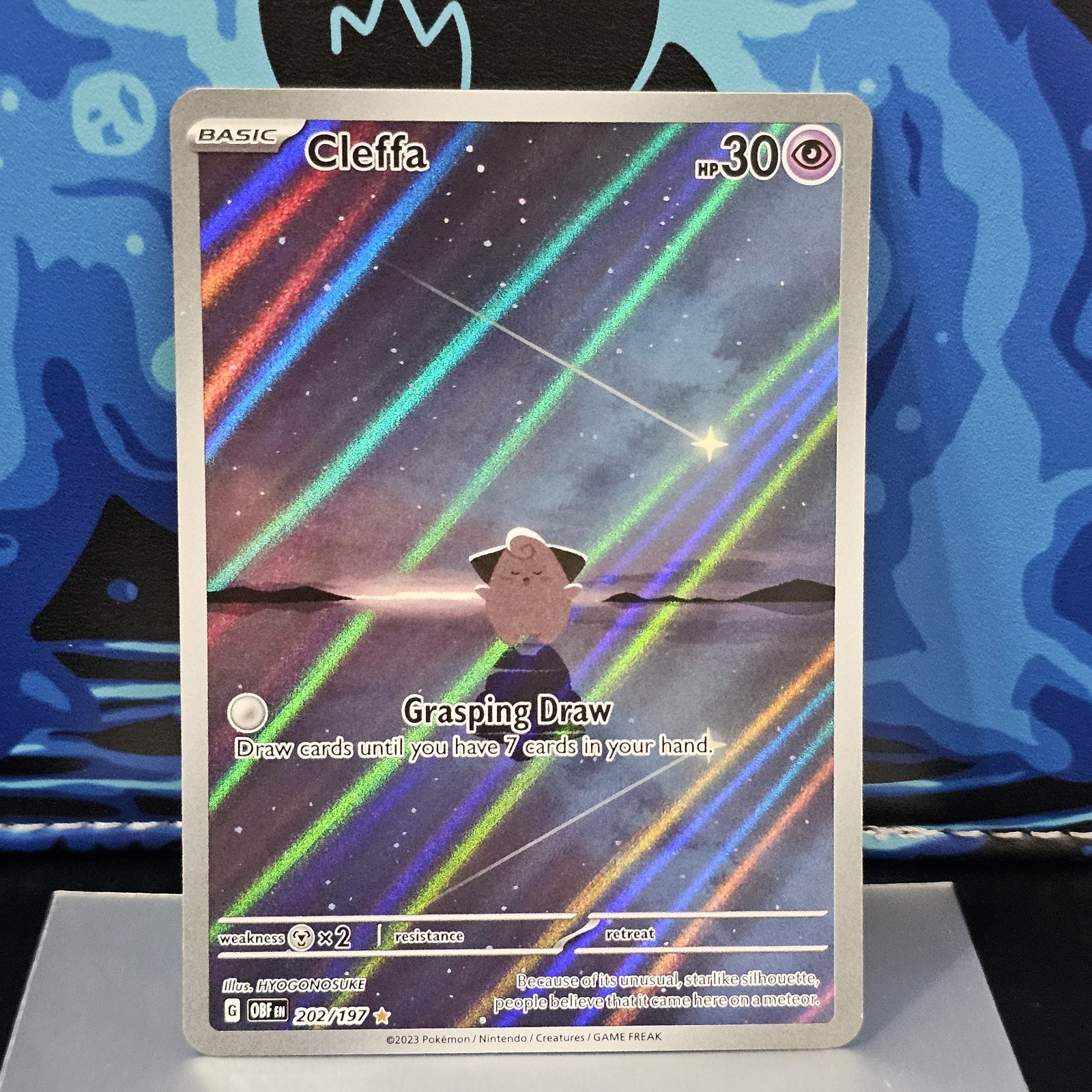 Cleffa Illustration Rare Holo SV03: Obsidian Flames 202/197 Never Played Fresh