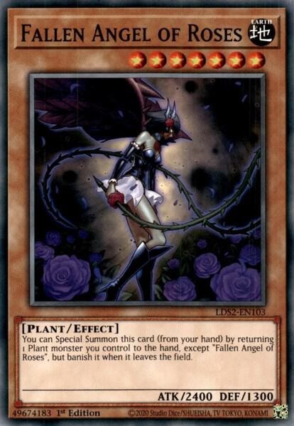 Yugioh Fallen Angel of Roses 1st Edition Common LDS2-EN103 NM