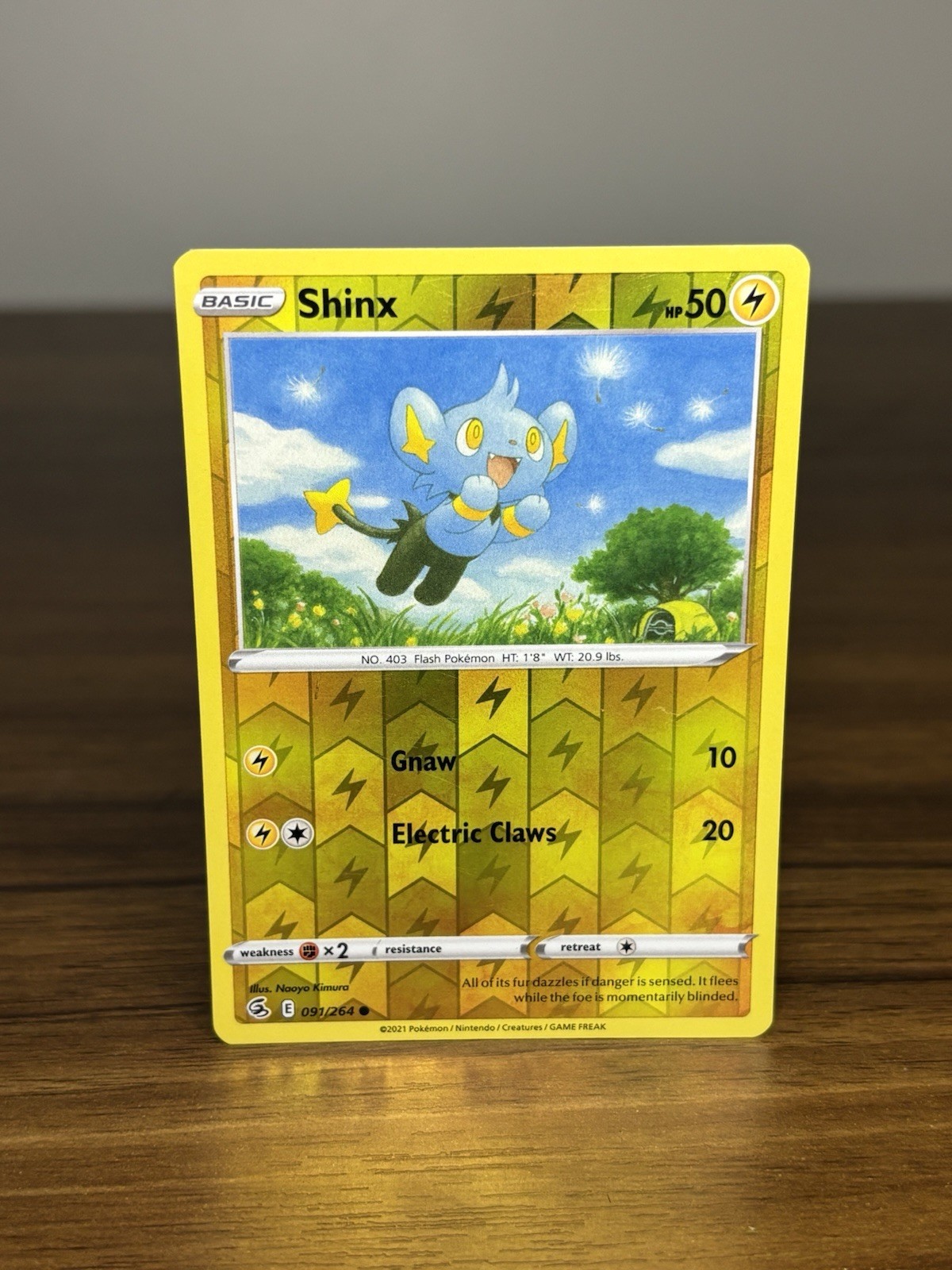 Shinx 091/264 Fusion Strike Reverse Holo Pokemon Card