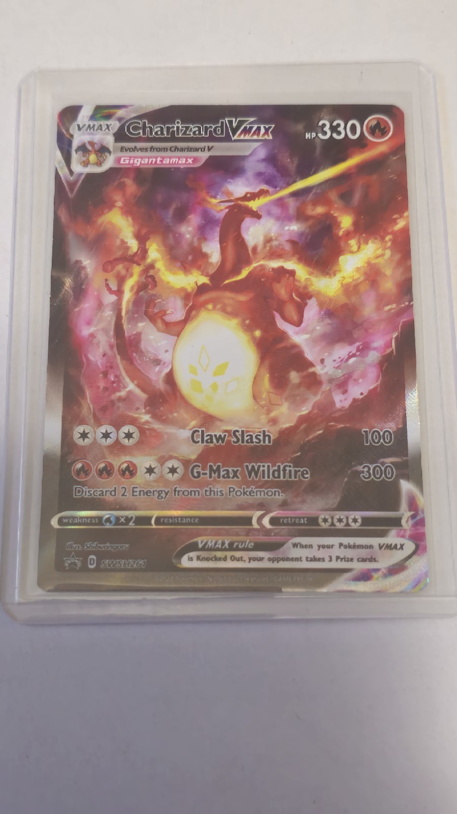 New Pokemon Ultra-Premium Charizard VSTAR SWSH261 Full-Art Holo Promo Card