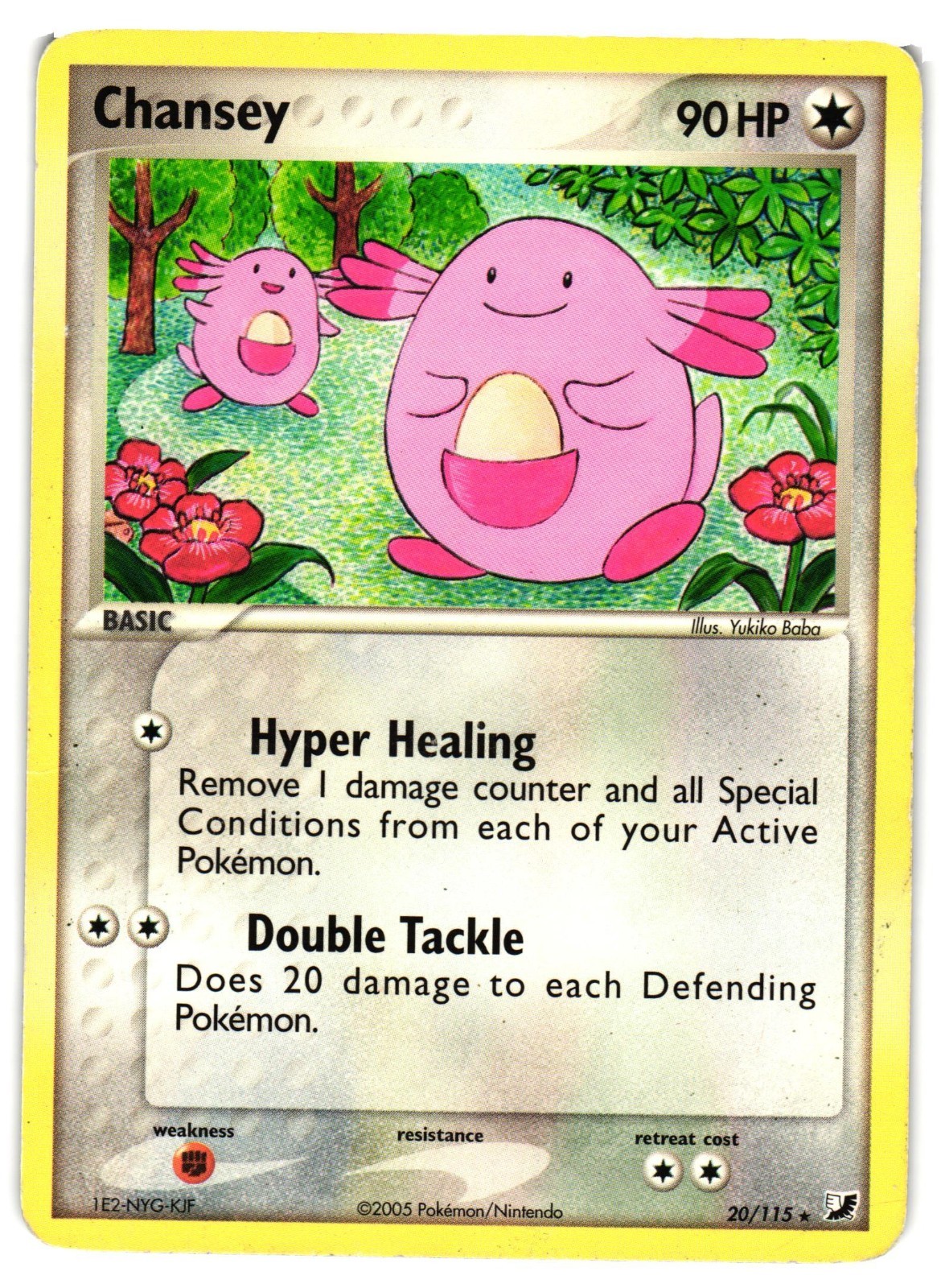 Pokémon TCG Chansey EX Unseen Forces 20/115 Regular Rare DMG