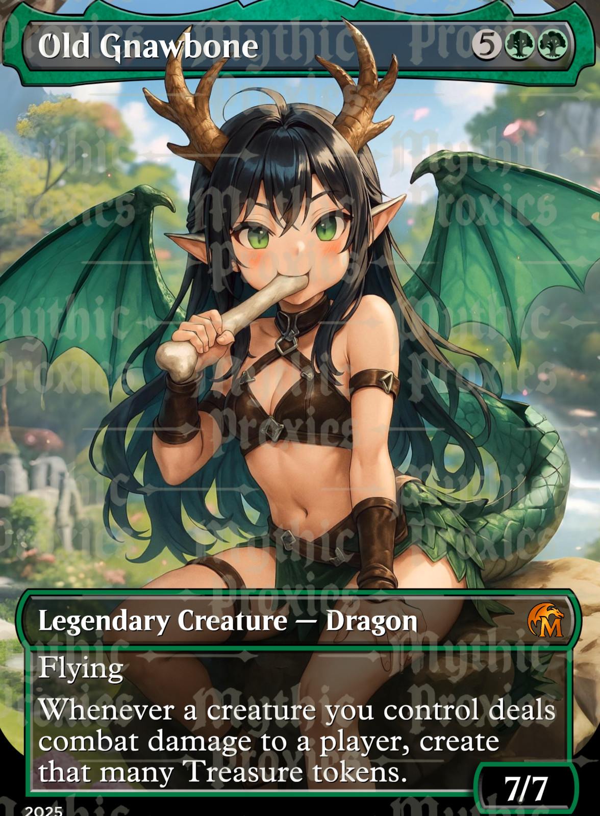 Old Gnawbone Anime Style High Quality Altered Art Custom Playtest Card