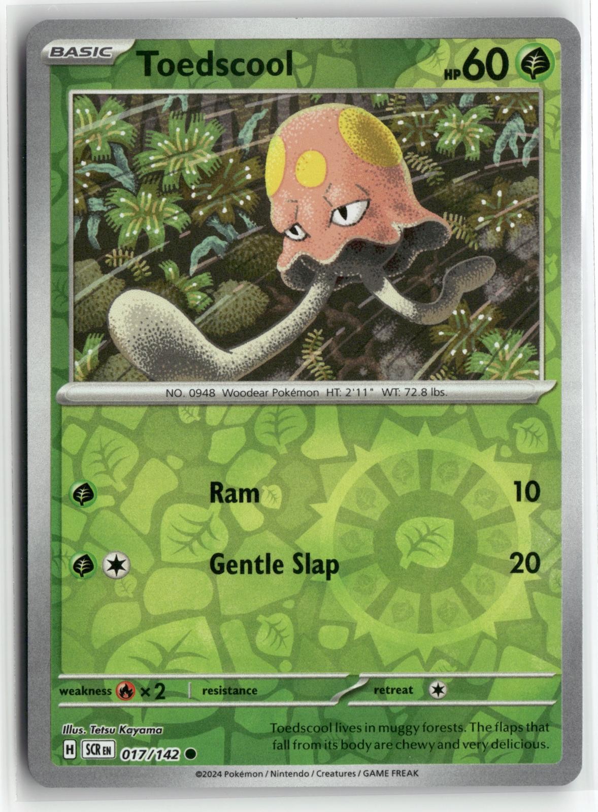 Toedscool Reverse Holo Common SCR Stellar Crown 17/142 Tetsu Kayama