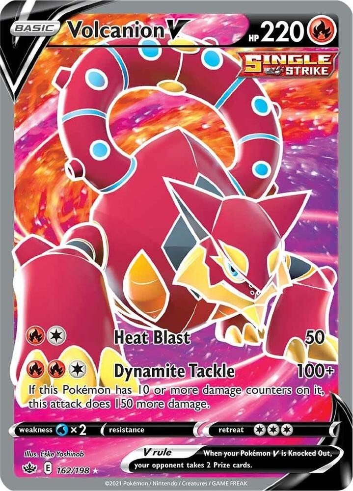 Pokemon Chilling Reign Full Art Volcanion V 162/198 – Near Mint (NM)