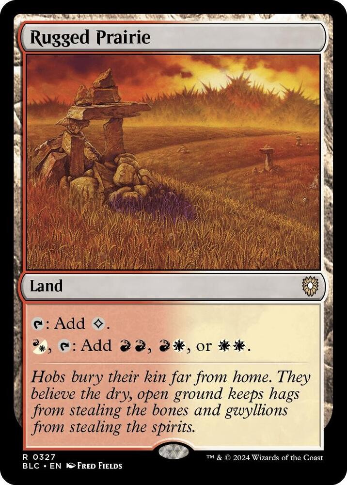 Rugged Prairie 327 Rare Commander: Bloomburrow Magic: The Gathering Near Mint