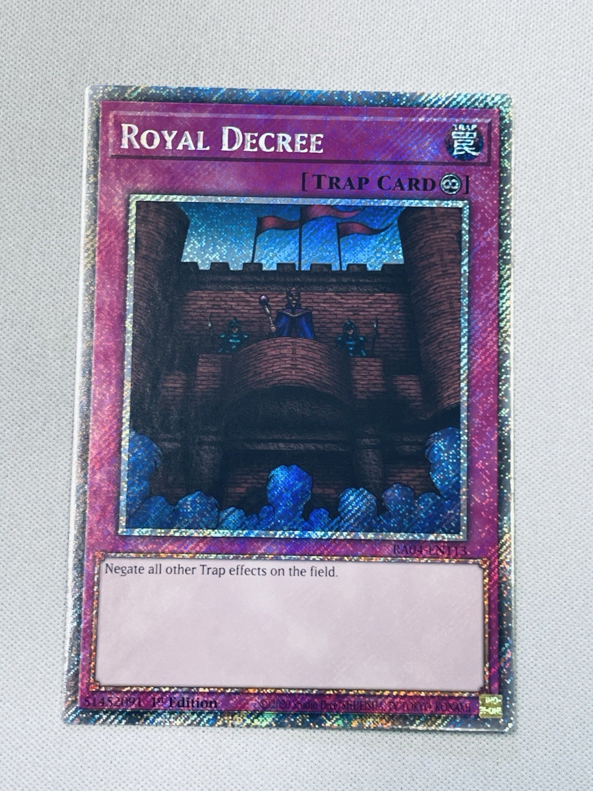 Yu-Gi-Oh Royal Decree RA04-EN113 Platinum Secret Rare 1st Ed Near Mint