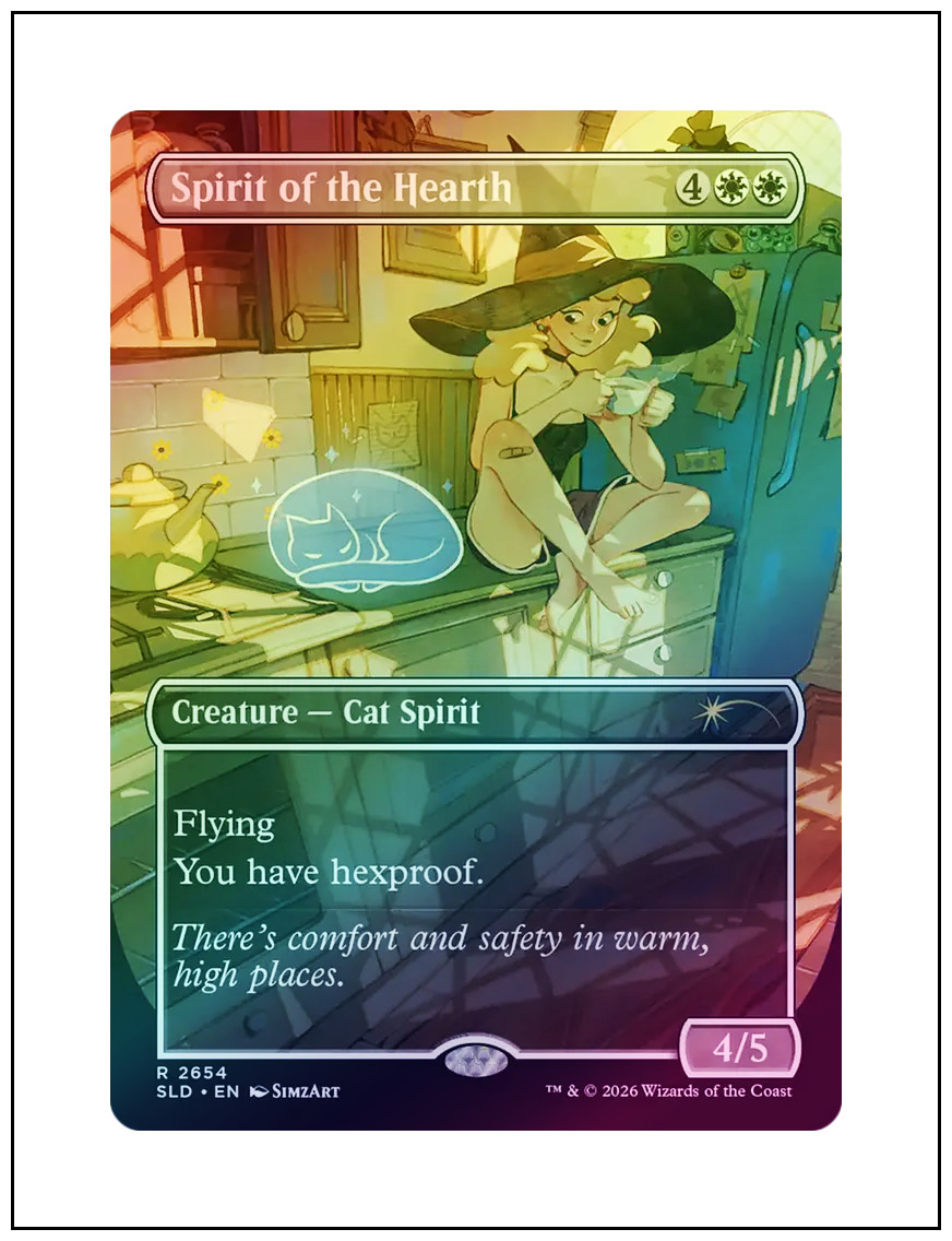Spirit of the Hearth, Foil, SimzArt Secret Lair 2654, Magic MTG NM