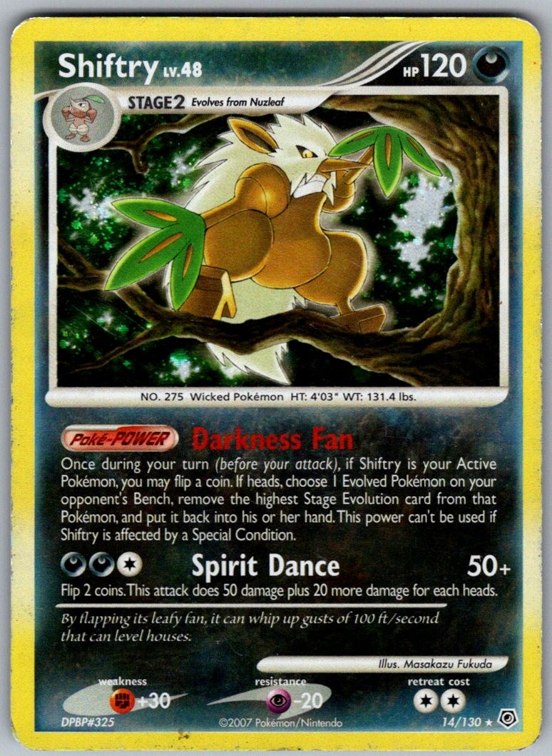 Shiftry Holo Rare Diamond and Pearl 14/130 MP