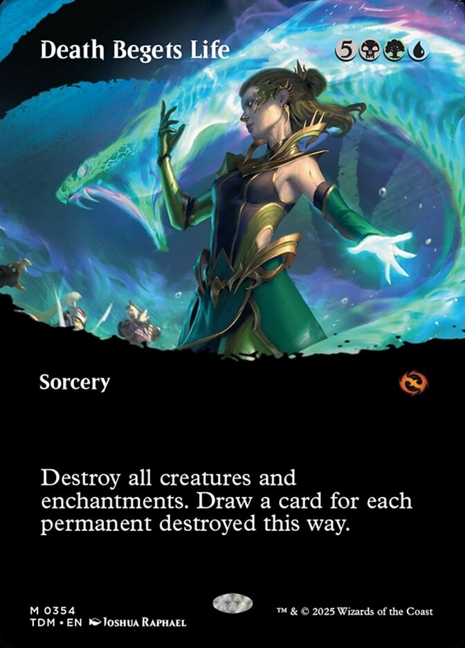 Death Begets Life (Showcase, Borderless) [Tarkir: Dragonstorm] #354 NM MTG