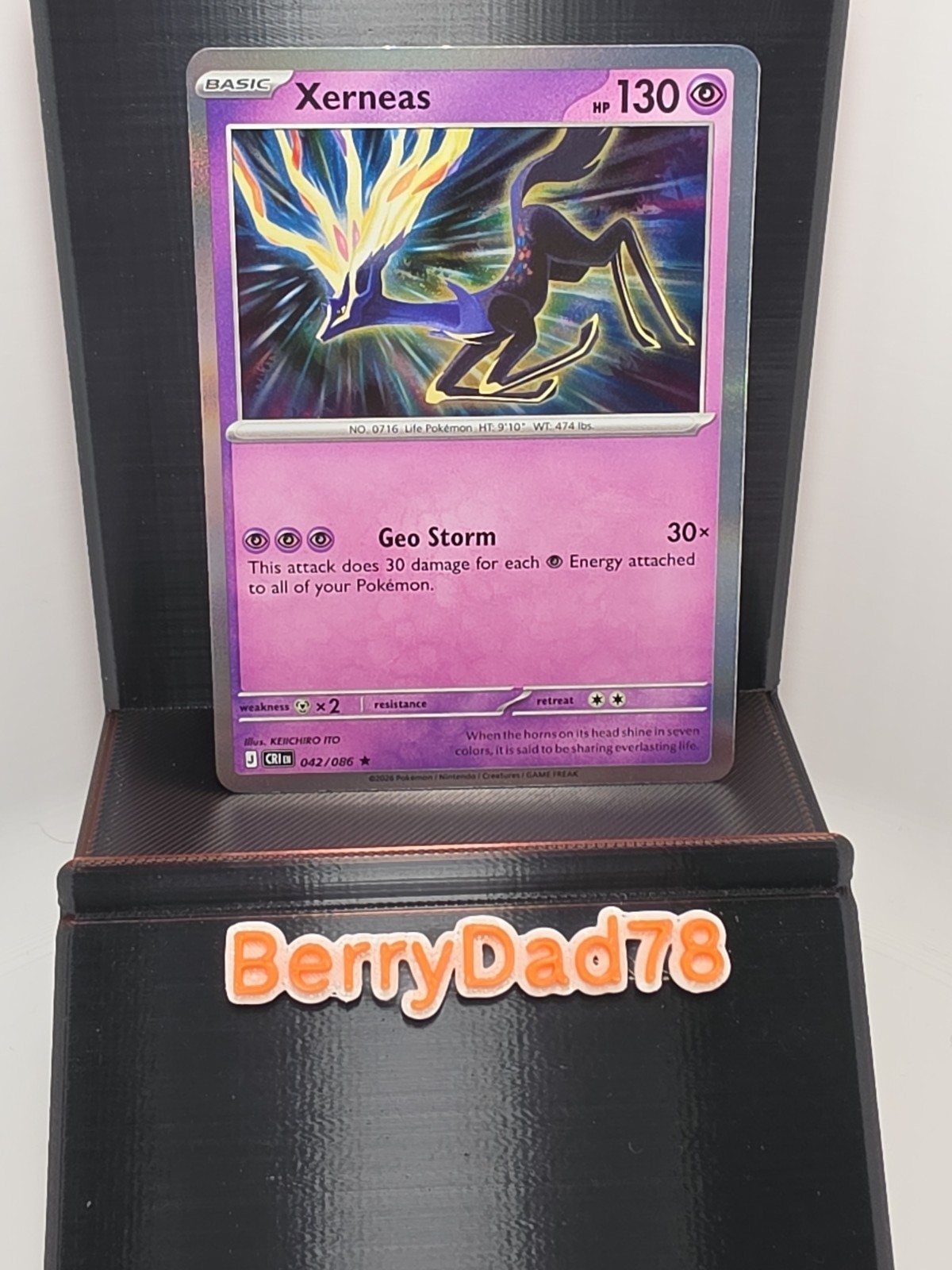 Xerneas 042/086 Chaos Rising Holo Rare Pokémon TCG NM