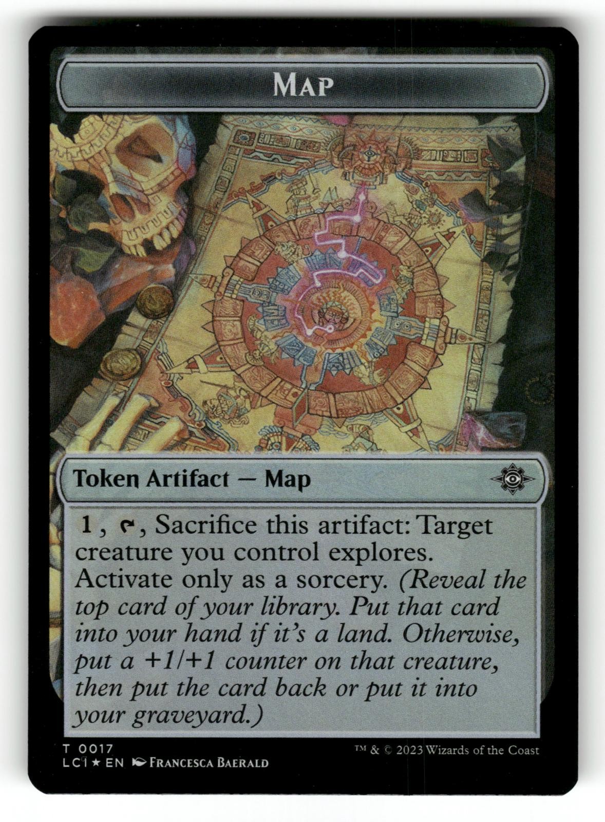 Map // Angel Double-Sided Token NM Foil The Lost Caverns of Ixalan 17 // 2 MTG