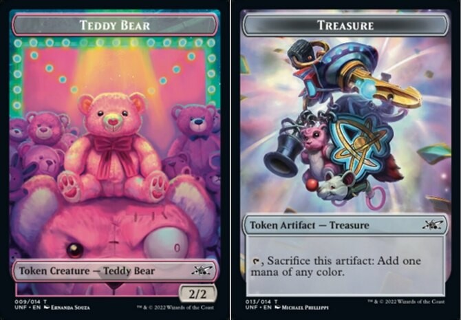 Teddy Bear Token // Treasure Token (013) – Foil~009/014 // 013/014~NM~(UNF) – Un