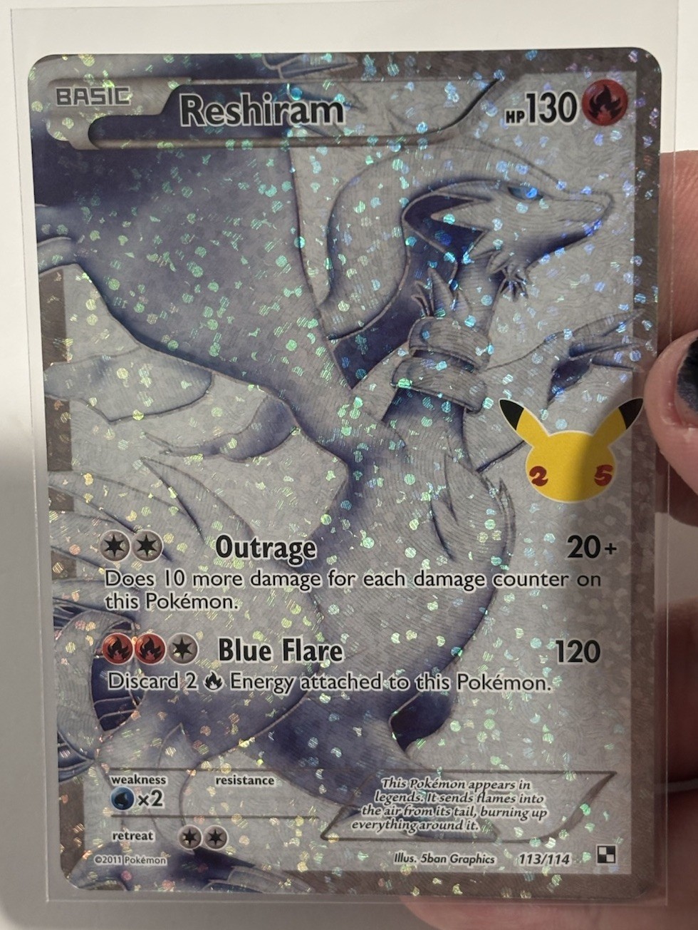 Reshiram 113/114 Celebrations: Classic Collection Holo