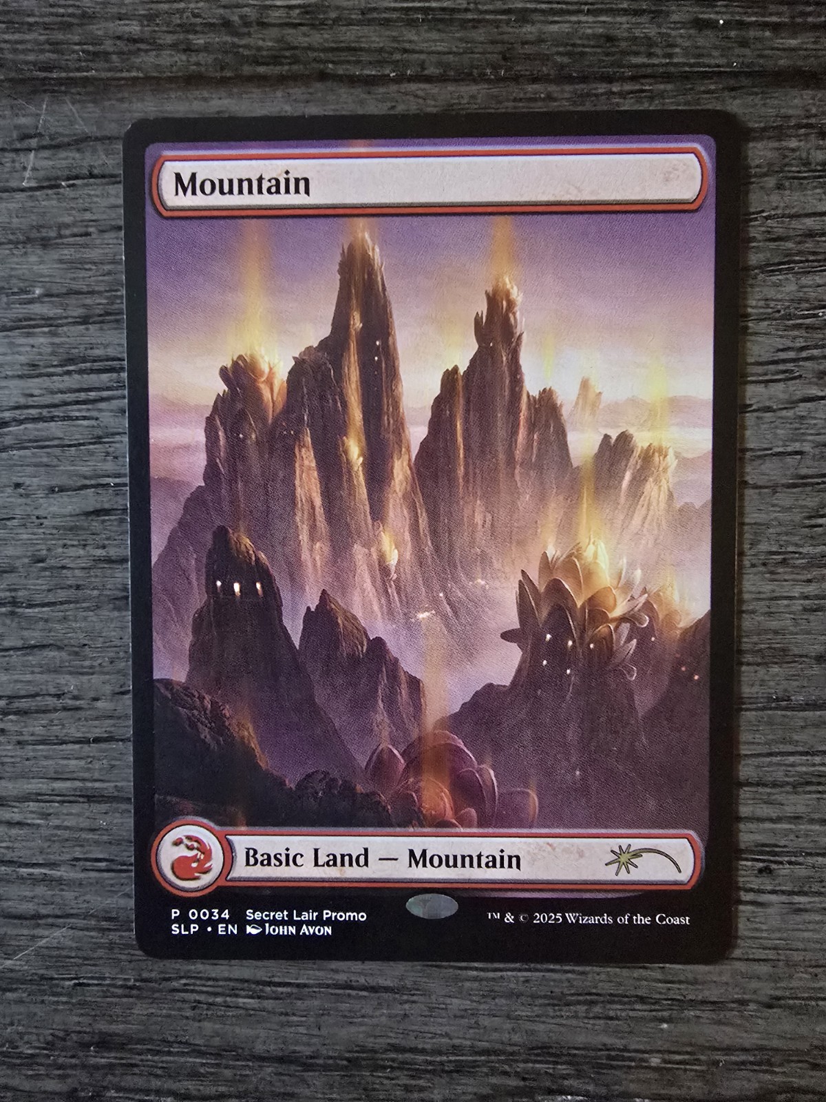 MagicCon 2025 NONFOIL Red Lotus Mountain 0034 – EXCLUSIVE RARE Promo – John Avon