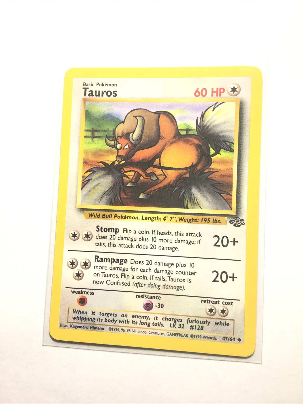 TAUROS – 47/64 – Jungle – Pokemon Card – LP