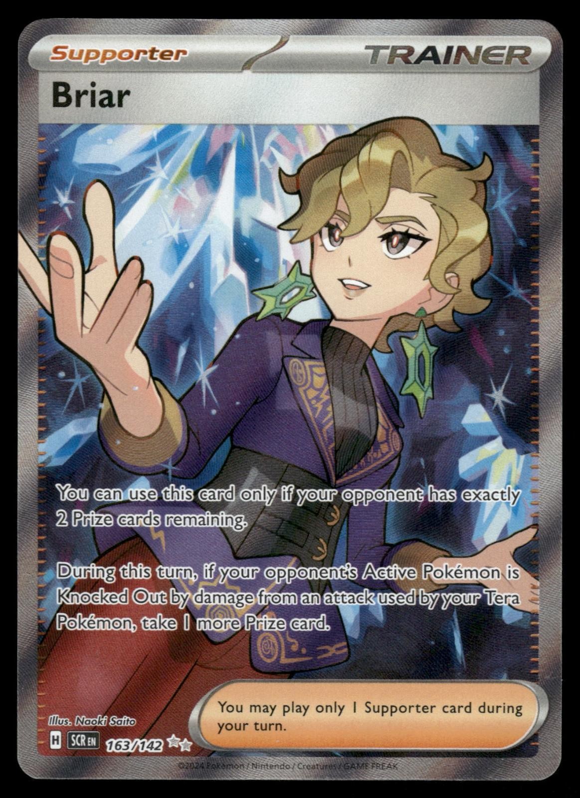 Briar 163/142 Ultra Rare Stellar Crown Pokemon Holo Near Mint