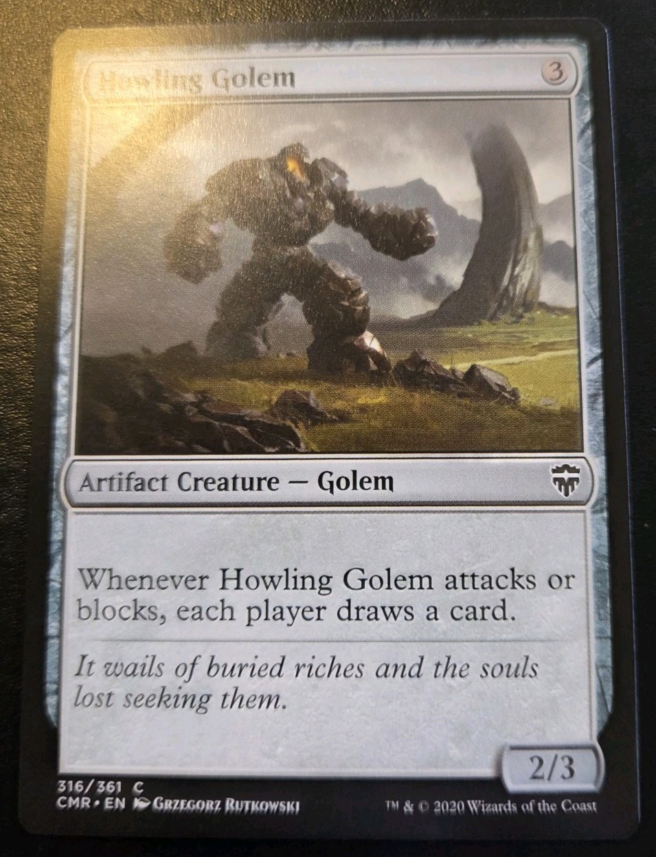 Howling Golem 316/361 Common Commander Legends Magic: The Gathering