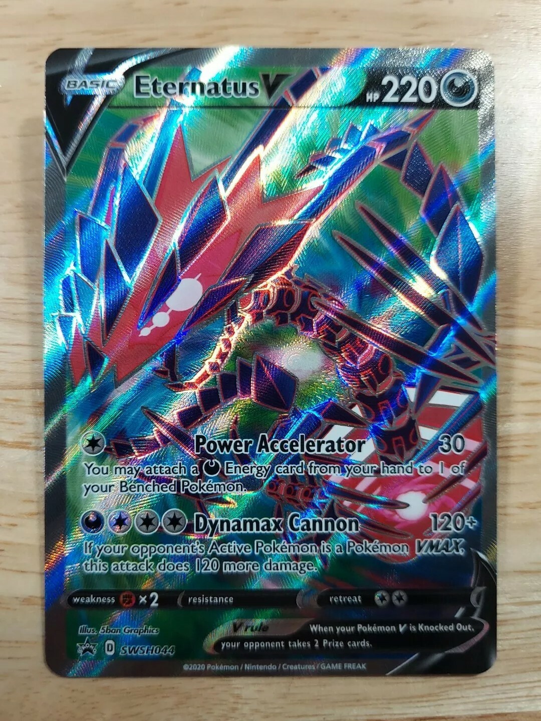 Eternatus V SWSH044 NM Full Art Promo Rare Pokemon Card
