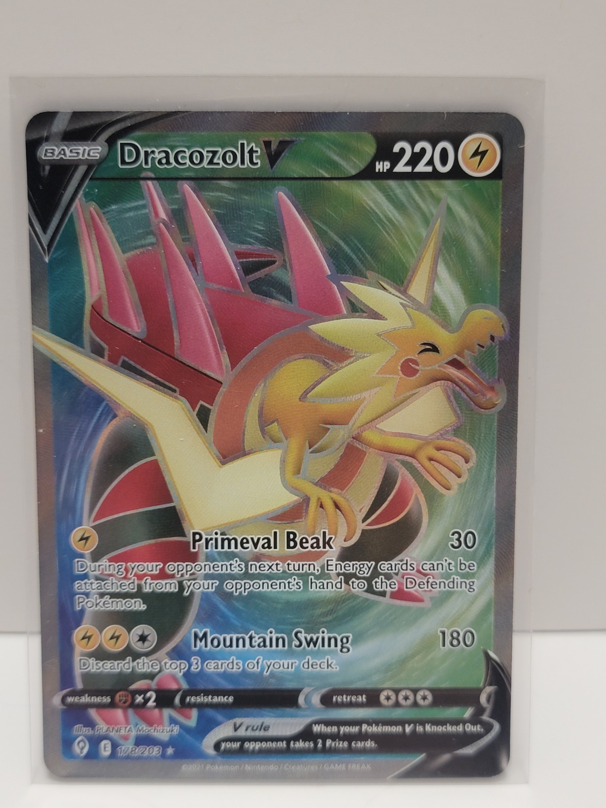 Dracozolt V – 178/203 – Full Art Ultra Rare – Near Mint
