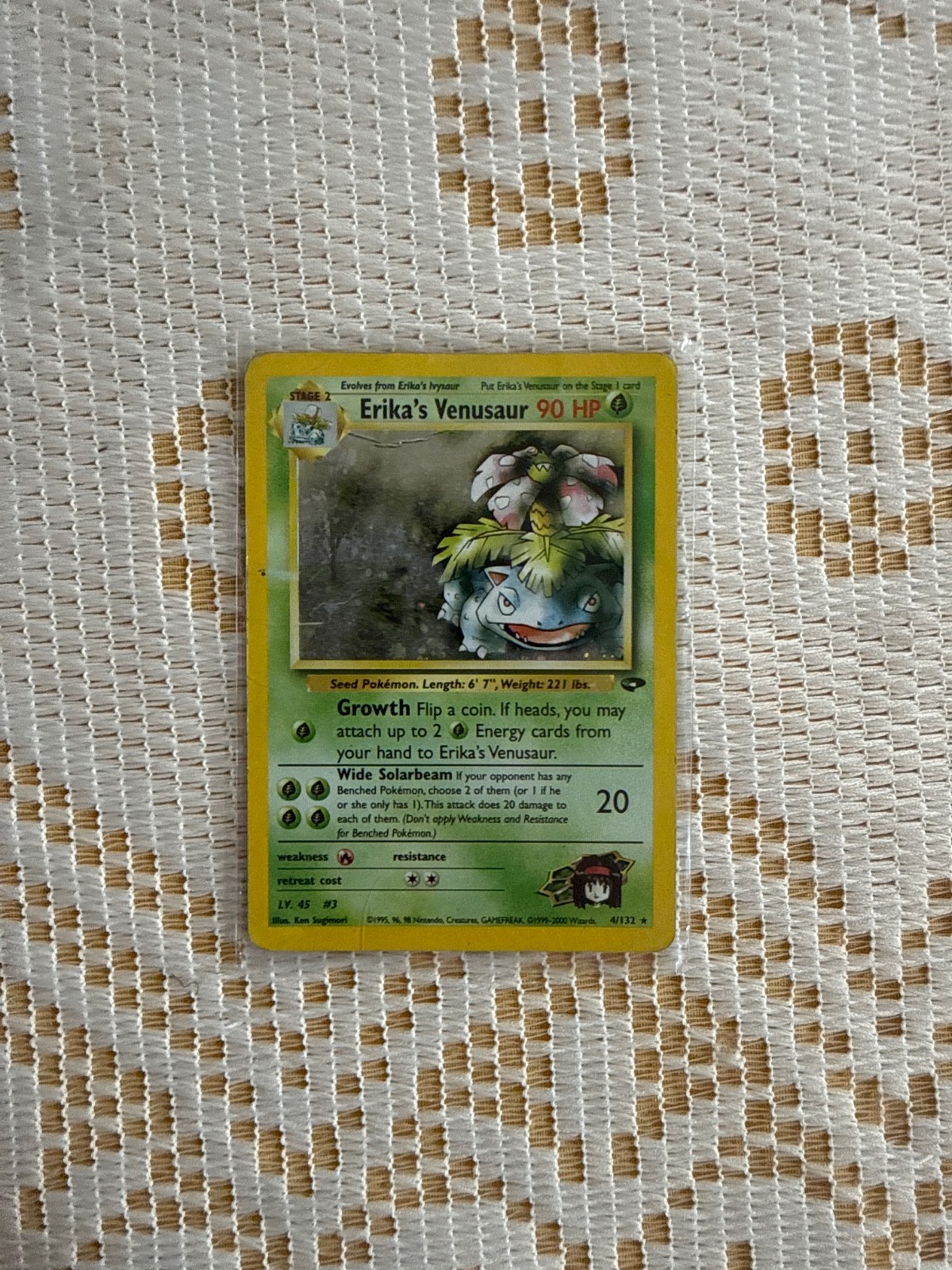 1990s Erika’s Venusaur 4/132 Gym Challenge Holo
