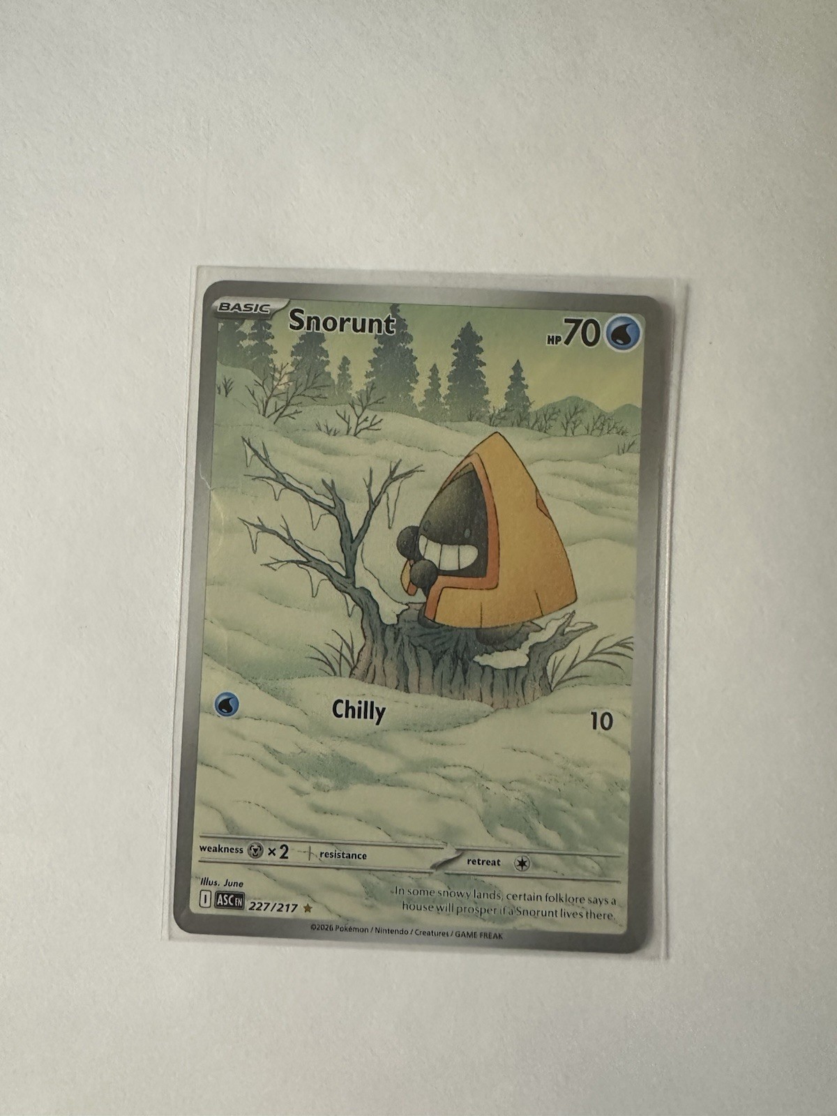 Pokemon Snorunt 227/217 Ascended Heroes Illustration Rare Full Art Holo NM