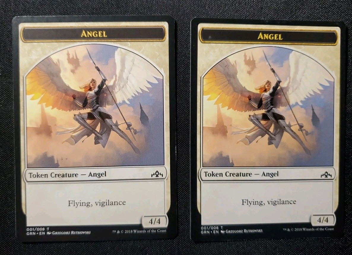 2x Angel Token (LP) Guilds of Ravnica GRN Magic The Gathering Flying Vigilance
