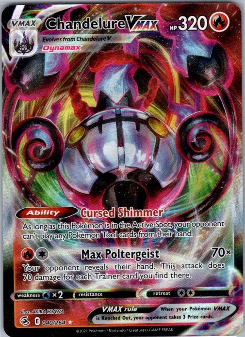 Chandelure VMAX 040/264 Ultra Rare SWSH08: Fusion Strike NM