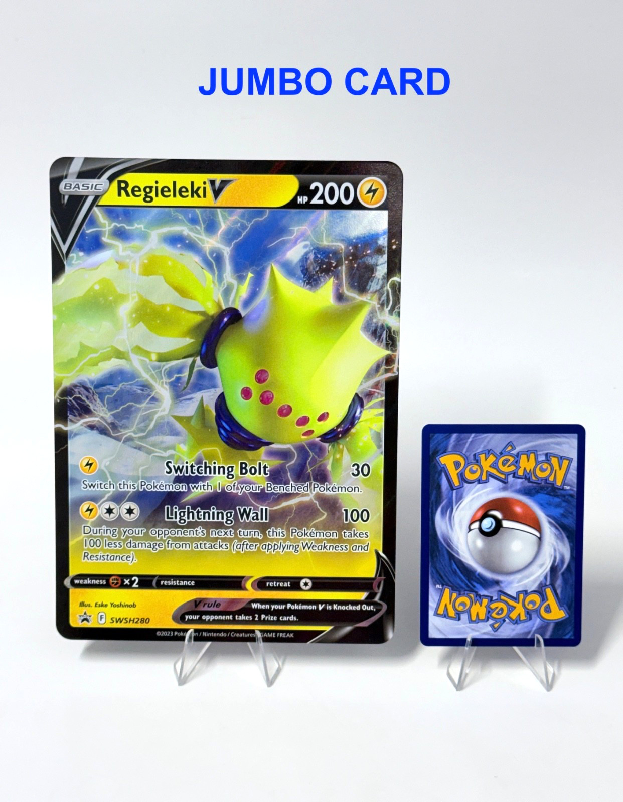 Regieleki V SWSH280 Jumbo Oversized Pokemon Promo Ultra Rare NM/M MINT