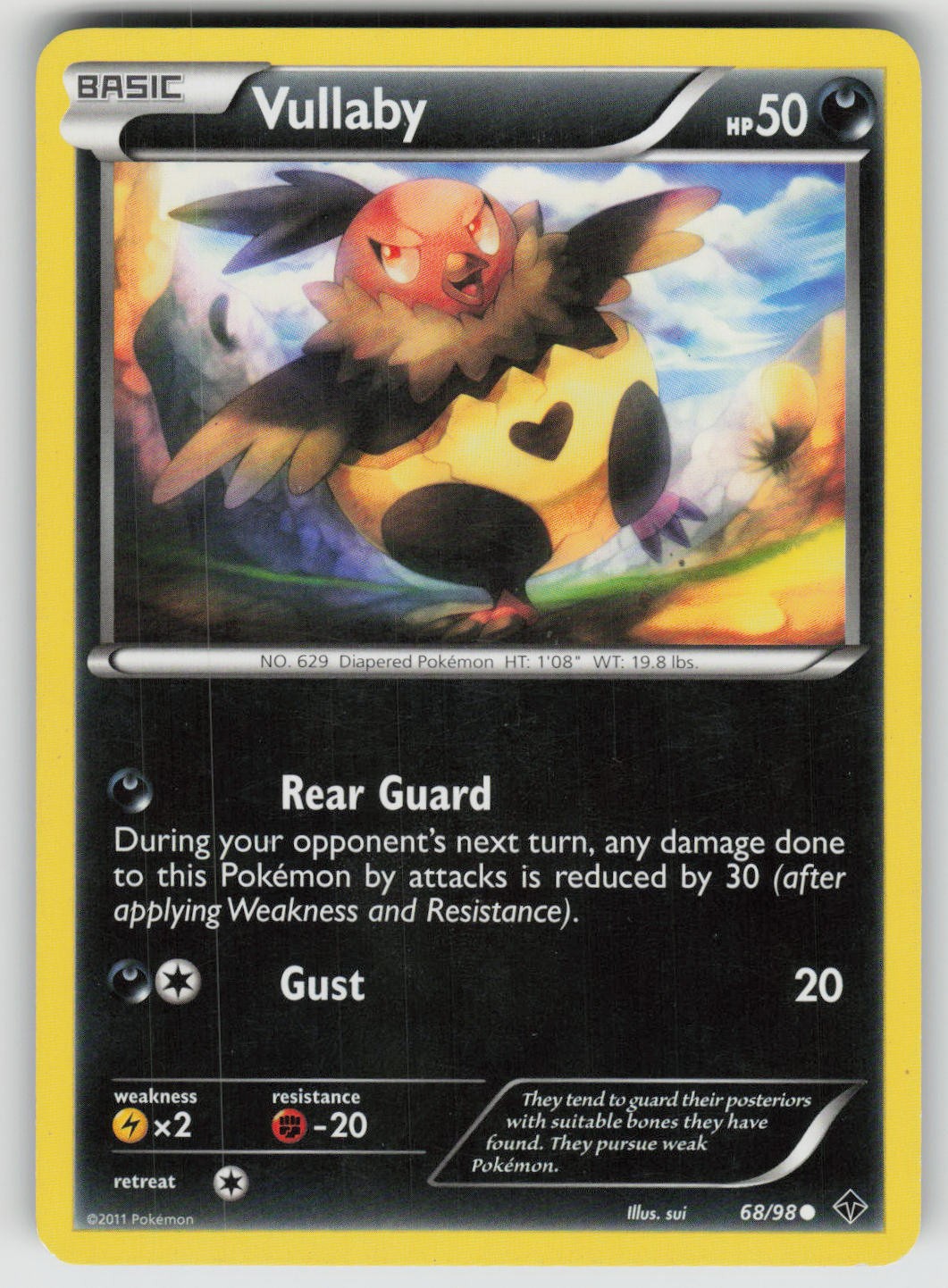 Vullaby 68/98 Common Emerging Powers Pokemon Lightly Played