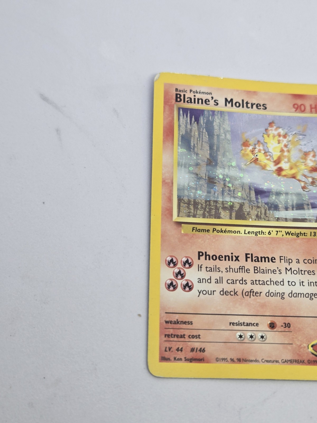 Pokémon TCG Blaine’s Moltres 1/132 Gym Heroes Holo Rare Eng